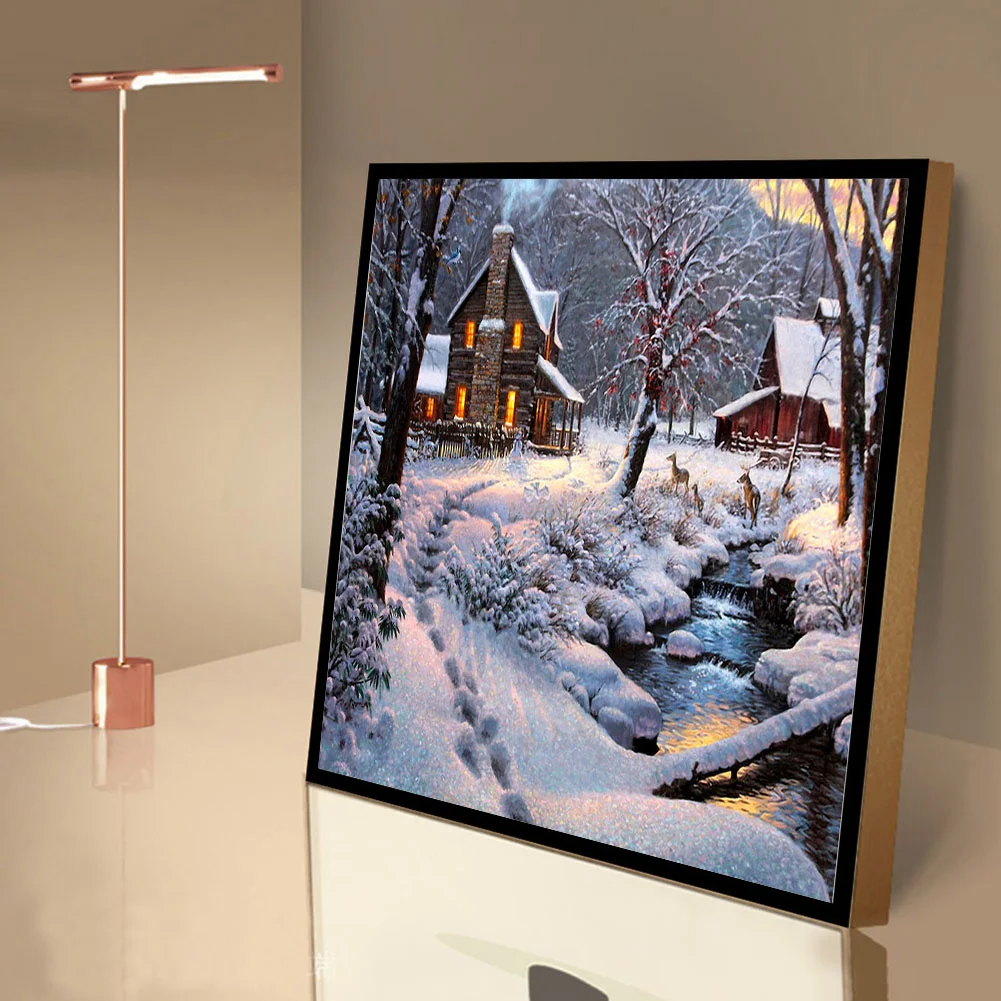 Diamond Painting - Full Round Drill - Snow House(30*30cm)