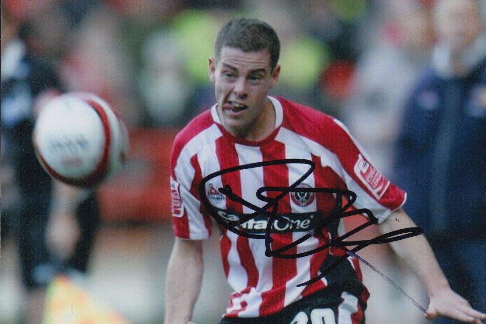 CHRIS ARMSTRONG HAND SIGNED 6X4 Photo Poster painting - FOOTBALL AUTOGRAPH - SHEFFIELD UNITED 1.