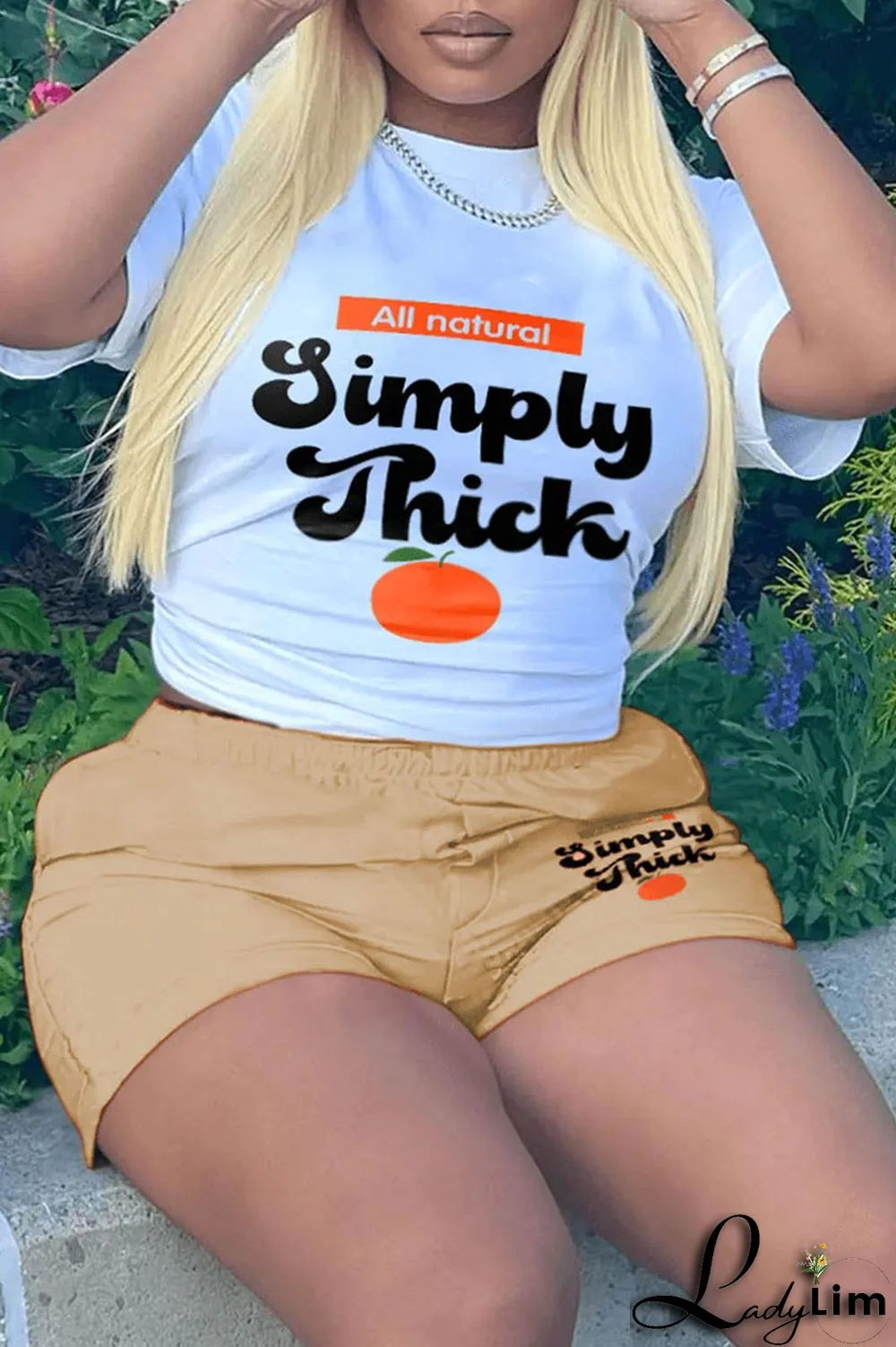 Rose Red Casual Print Patchwork O Neck Short Sleeve Two Pieces