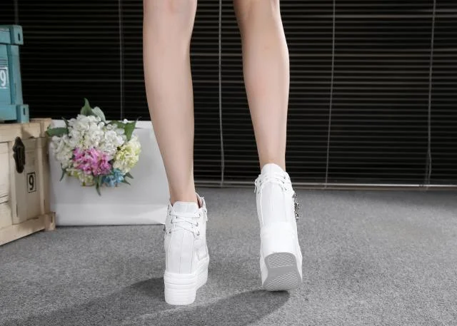 NEW Brand Hidden Heels Platform Sneakers Women Breathable Air Wedge Sock Shoes Woman Casual Ladies Boots Zapatos Mujer 2022 W05