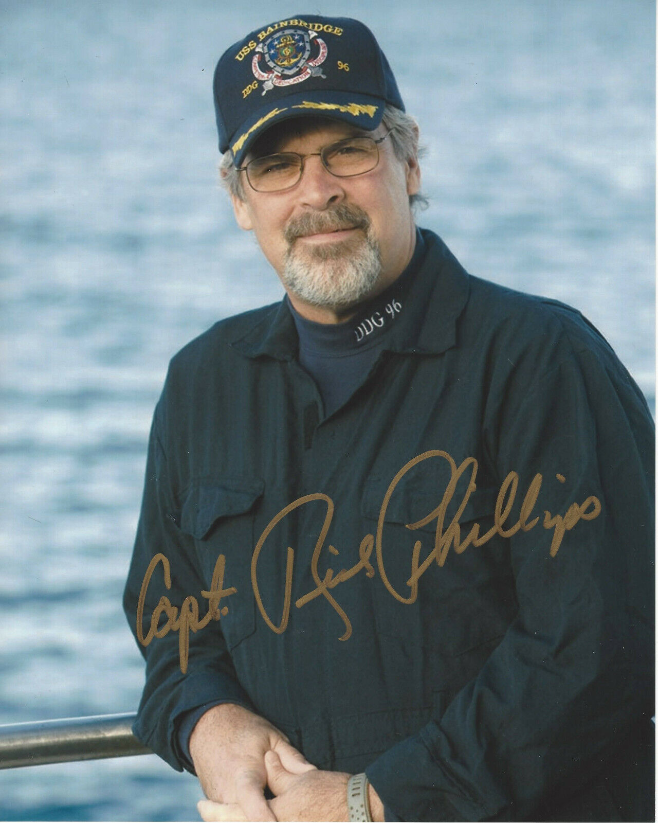 CAPTAIN RICHARD PHILLIPS SIGNED AUTHENTIC 8x10 Photo Poster painting 3 w/COA MAERSK ALABAMA