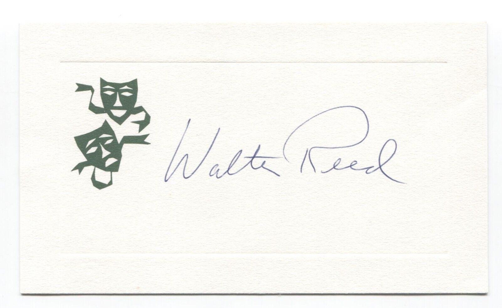 Walter Reed Signed Card Autographed Signature Actor