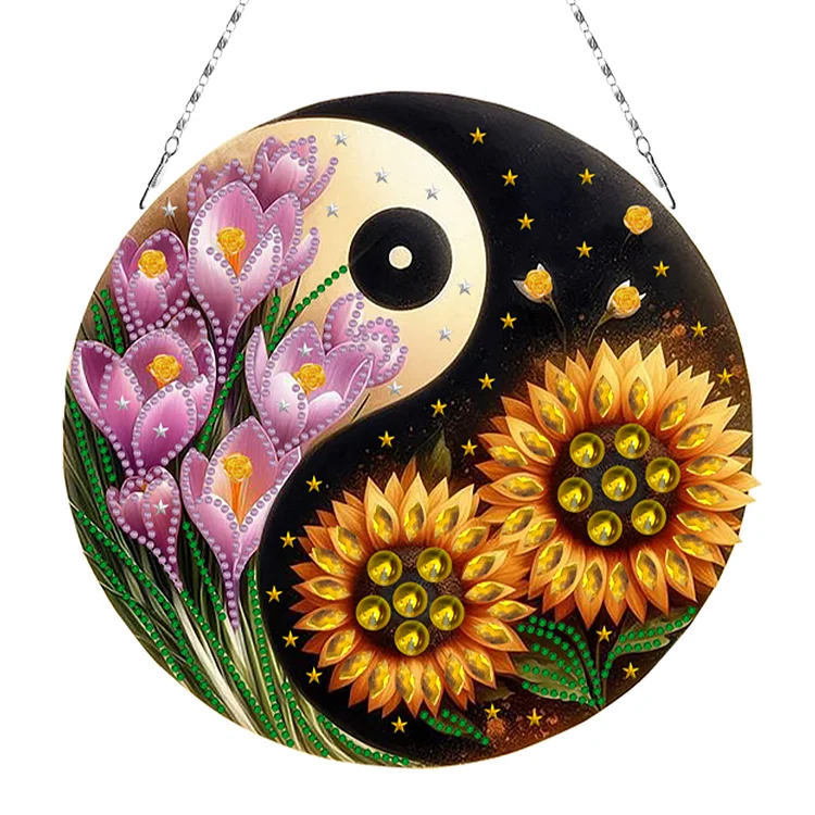 Acrylic Diamond Painting Hanging Pendant Diamond Art Window Pendants (H)