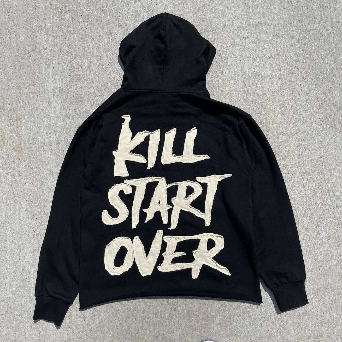 Kill start over street patch hoodie
