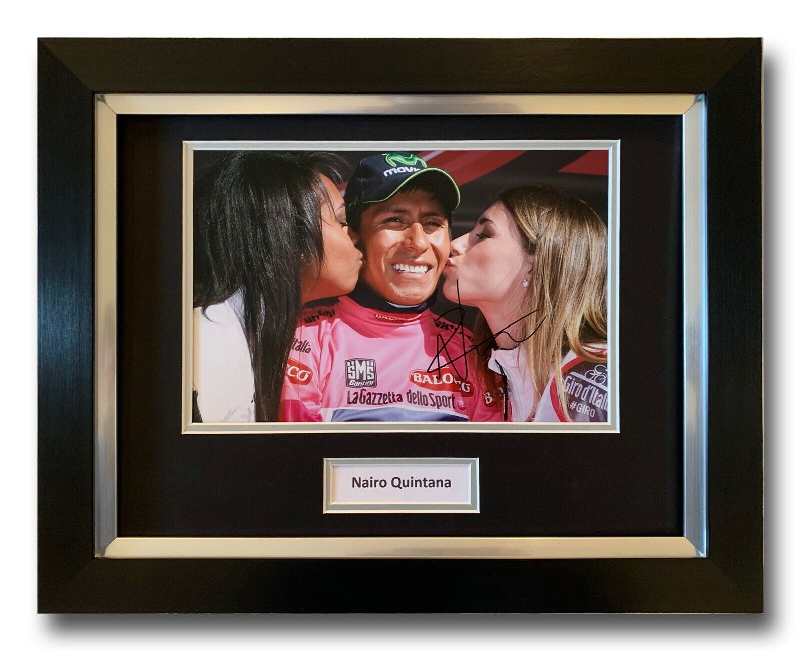 NAIRO QUINTANA HAND SIGNED FRAMED Photo Poster painting DISPLAY - TOUR DE FRANCE AUTOGRAPH.