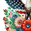 (US Local)DIY Wooden Eagle and Flower DIY Diamond Painting Art Hooks Kit