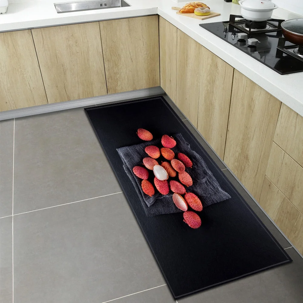 Nordic Kitchen Mat Home Entrance Doormat Bedroom Living Room Decoration Long Rug Hallway Bathroom Balcony Floor Anti-Slip Carpet