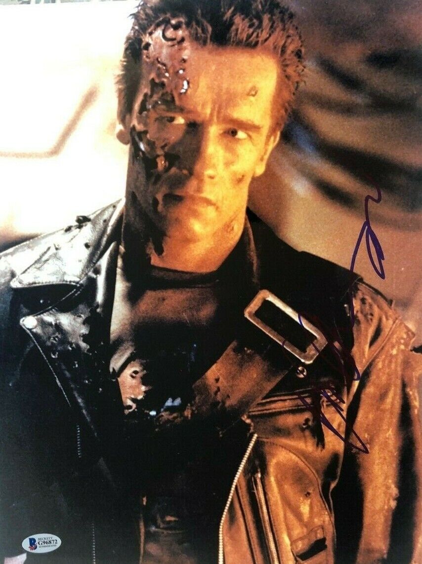 Arnold Schwarzenegger Terminator signed autographed 11x14 Photo Poster painting BECKETT COA