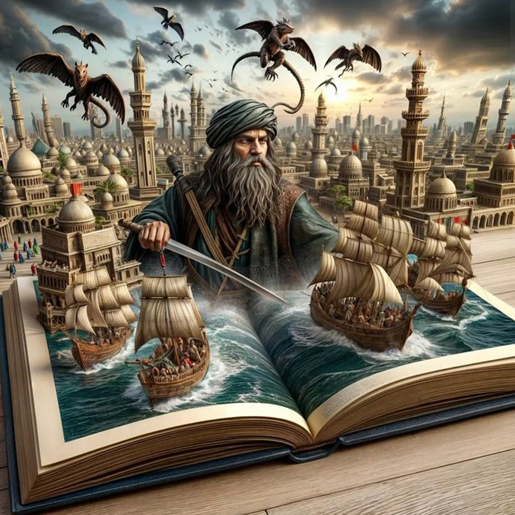 Pirate 50*50cm(canvas) full round drill diamond painting