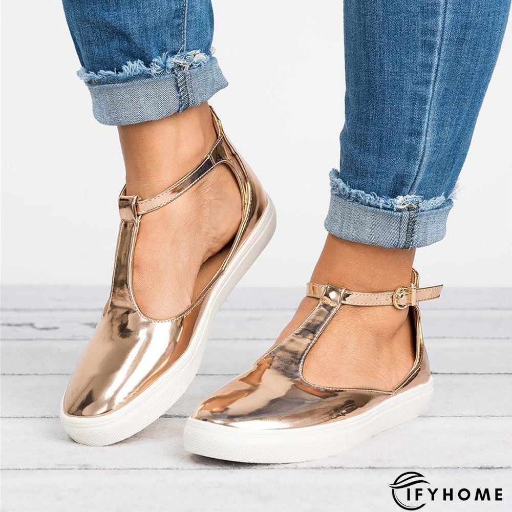 Summer Sandals Round Toe Shoes with Adjustable Buckle | IFYHOME