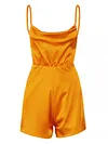 Solid Color Spaghetti-Neck Short Jumpsuit Bottoms