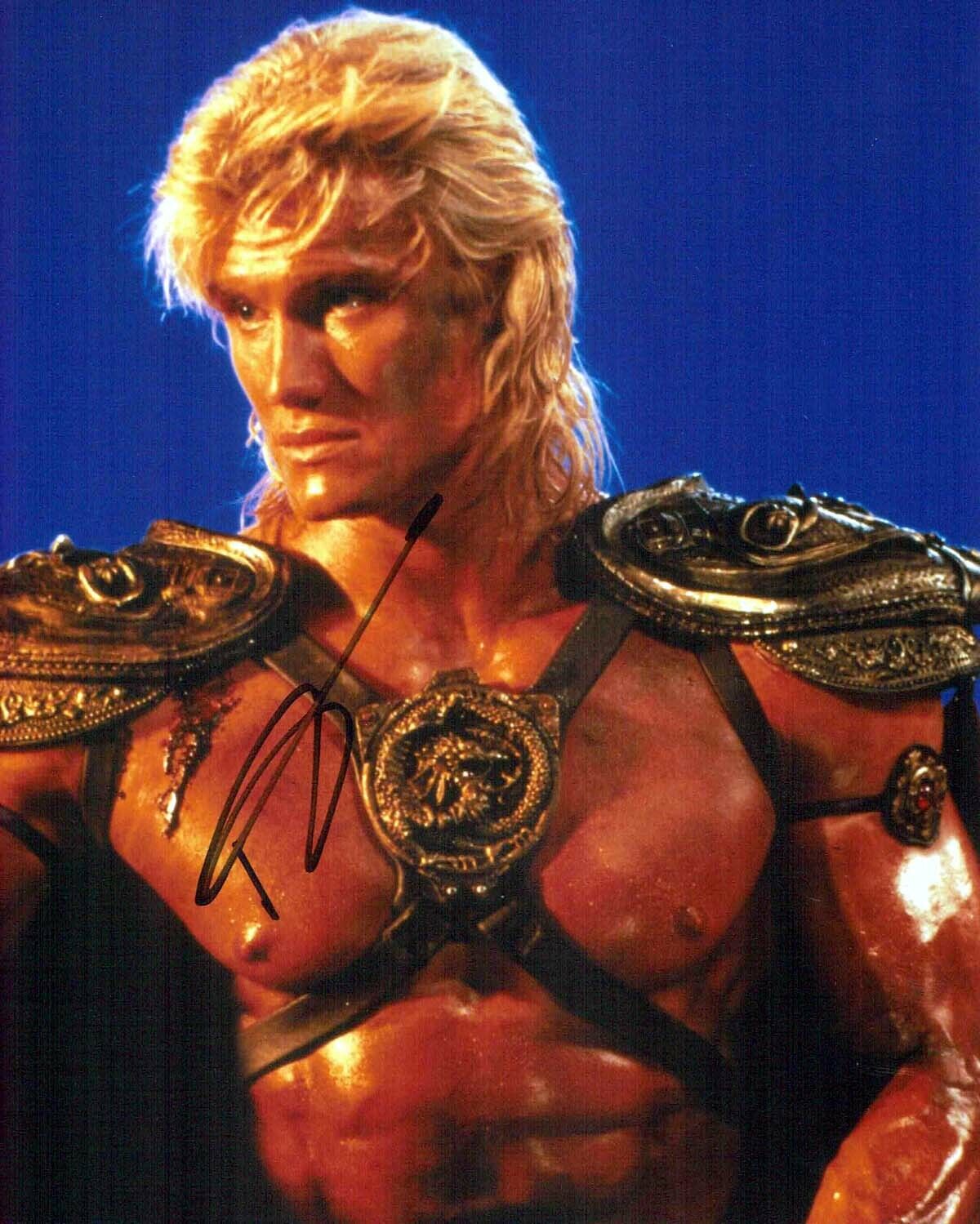 Dolph LUNDGREN He Man Masters of the Universe SIGNED Autograph Photo Poster painting AFTAL COA