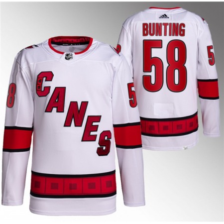 Men's Carolina Hurricanes #58 Michael Bunting White Stitched Jersey VNYV
