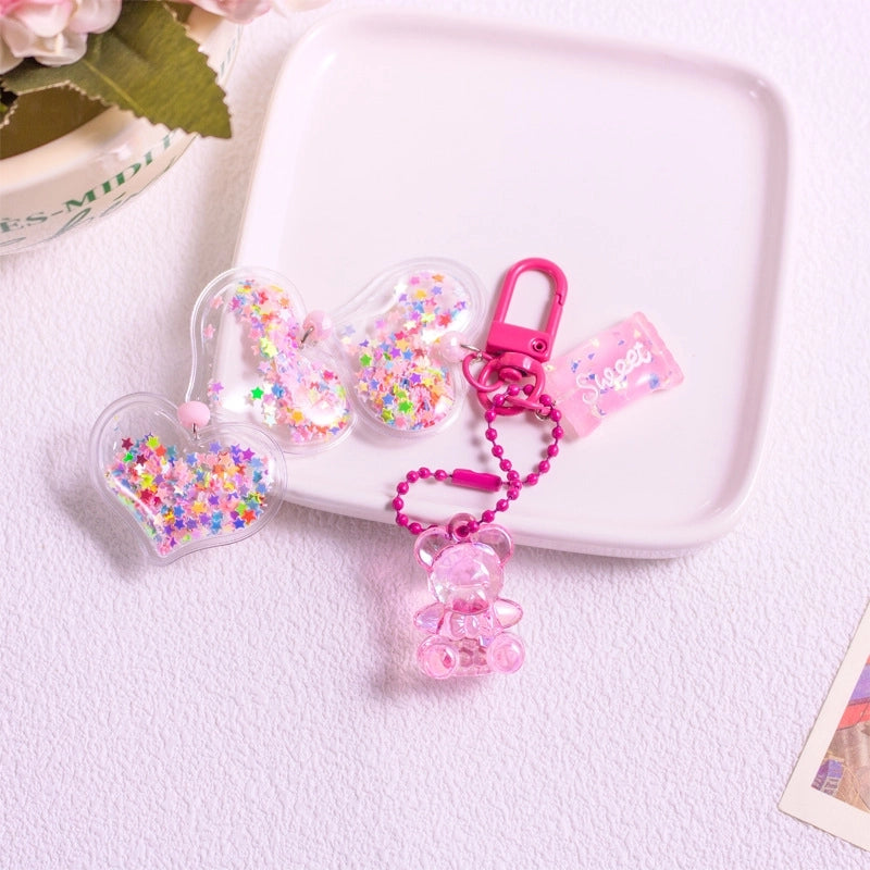 Cute Bear Resin Unisex Bag Pendant Keychain