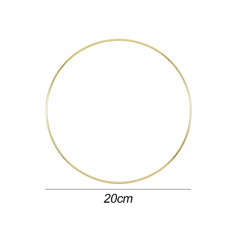 Ramadan Mubarak Decoration Metal Ring Hoop Hanging Artificial Flower Wreath DIY Muslim Islam Holiday Party Eid Mubarak Banner