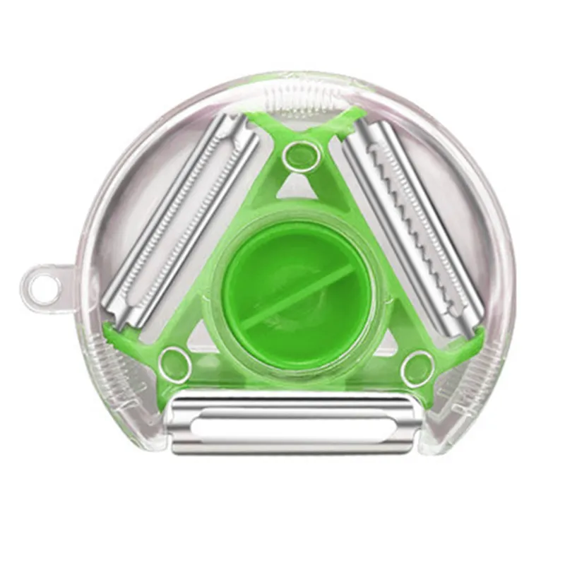 Likron Watches 3-Piece Magic Trio Vegetable Peeler Set Precision Stainless Steel Blades for Slicing