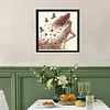 Floral Butterfly Walking Special Shaped 5D DIY Partial Drill Diamond Painting Kits 30x30cm Diamond Art Kit for Adults Home Decor