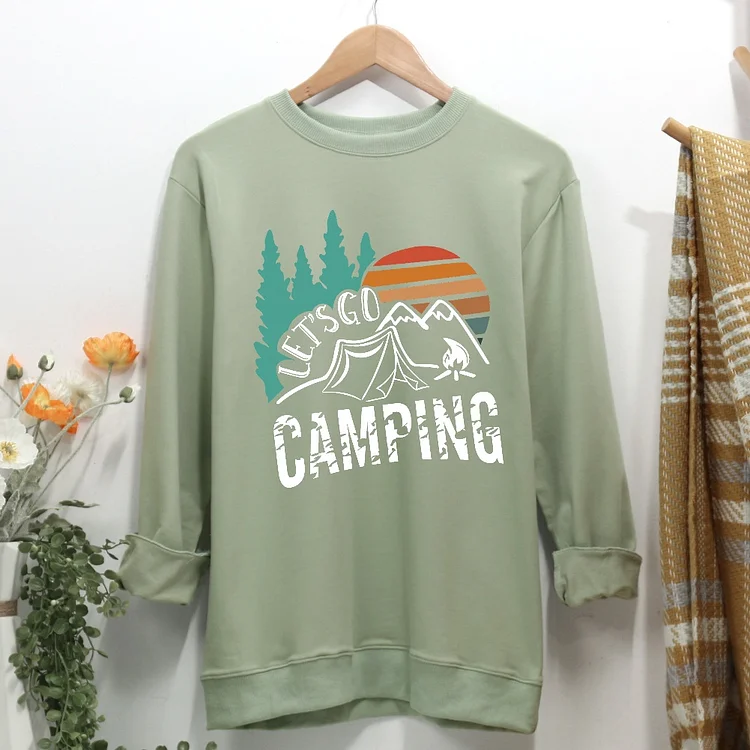 Let's go camping Women Casual Sweatshirt
