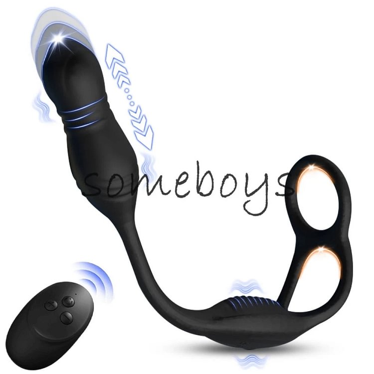 pornhint Pornhint Telescopic Anal Vibrator Delay Ejaculation Penis Ring Buttplug Sex Toys For Men Toy