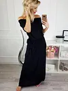 Flexible Neck Designed Bandage Maxi Dress