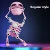 3D Printed Dancing Pink Skull Skeleton Funny Mini Skeleton Weird Dancing With Music Home Decor Holiday Gift
