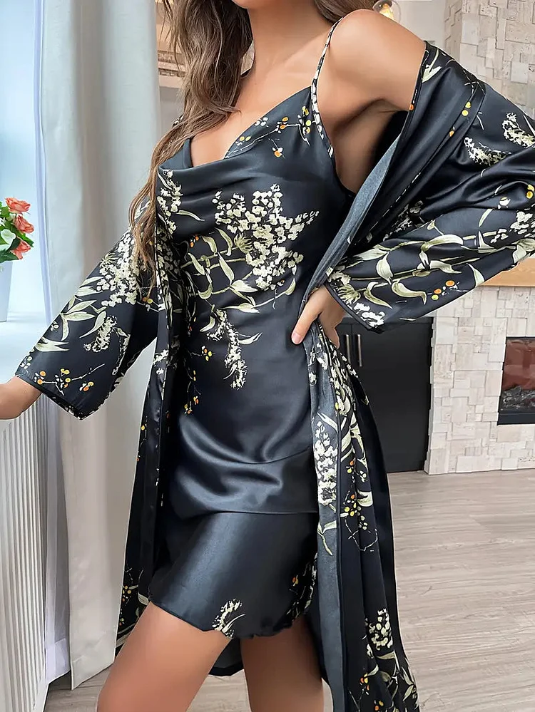 Elegant Satin Sleepwear Set
