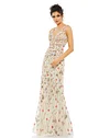 Bead Embellished Sleeveless Gown