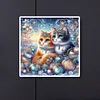 Chats-Plein diamant rond peinture-30 * 30cm