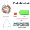 (US Only)2D Flat DIY Seashell Starfish Wreath 5D Diamond Hanging Clock Art Craft for Home