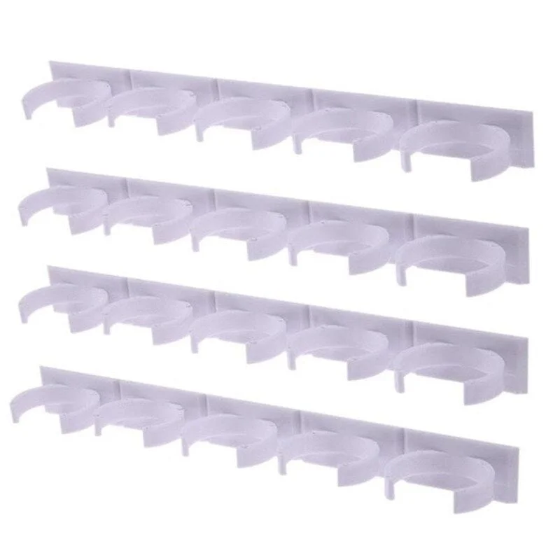 4 Pcs Kitchen Storage Rack Wall Mount Ingredient Spice Bottle Rack Plastic Clip Rack Cabinet Door Hooks Jars Spice Holder Tools