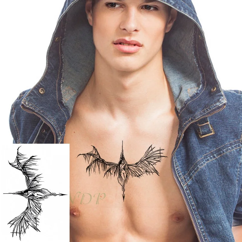 Waterproof Temporary Tattoo Sticker stripe Bar code streak line Fake Tatto Flash Tatoo Totem Back leg Abdomen Arm for Men Women