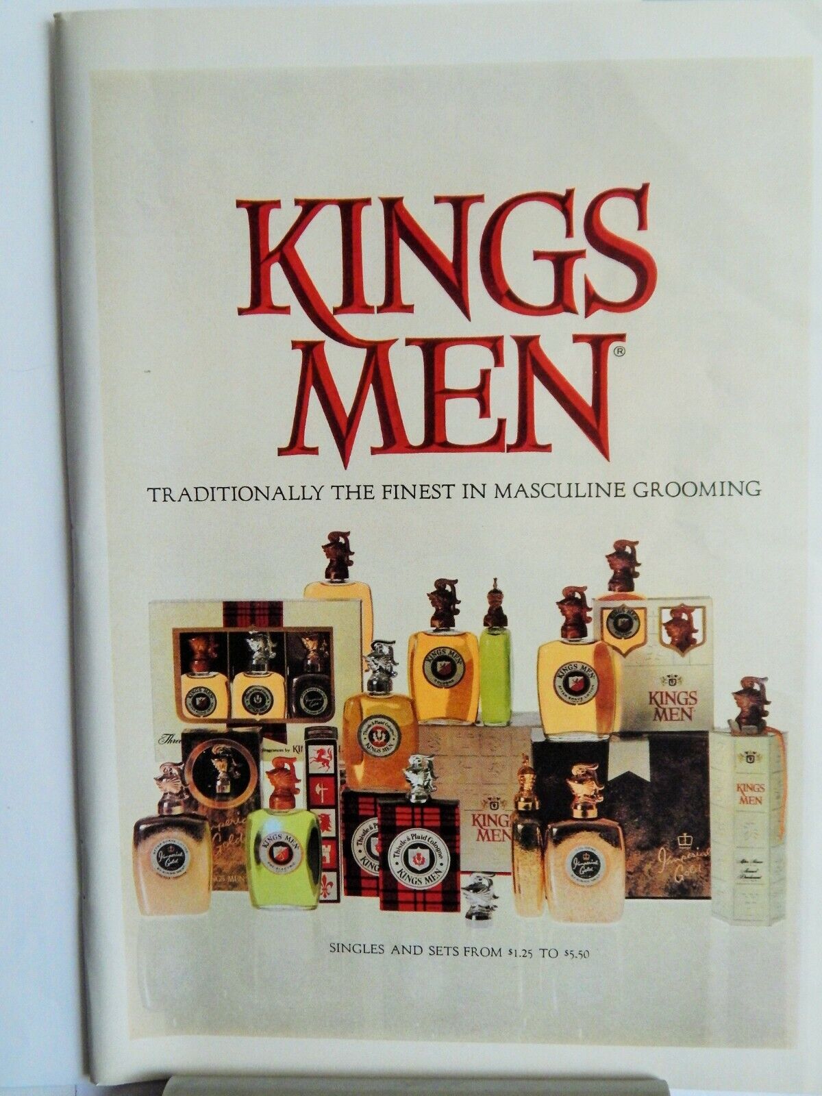 KINGS MEN MASCULINE GROOMING ORIG. VTG 1966 Photo Poster painting AD, RARE EPHEMERA