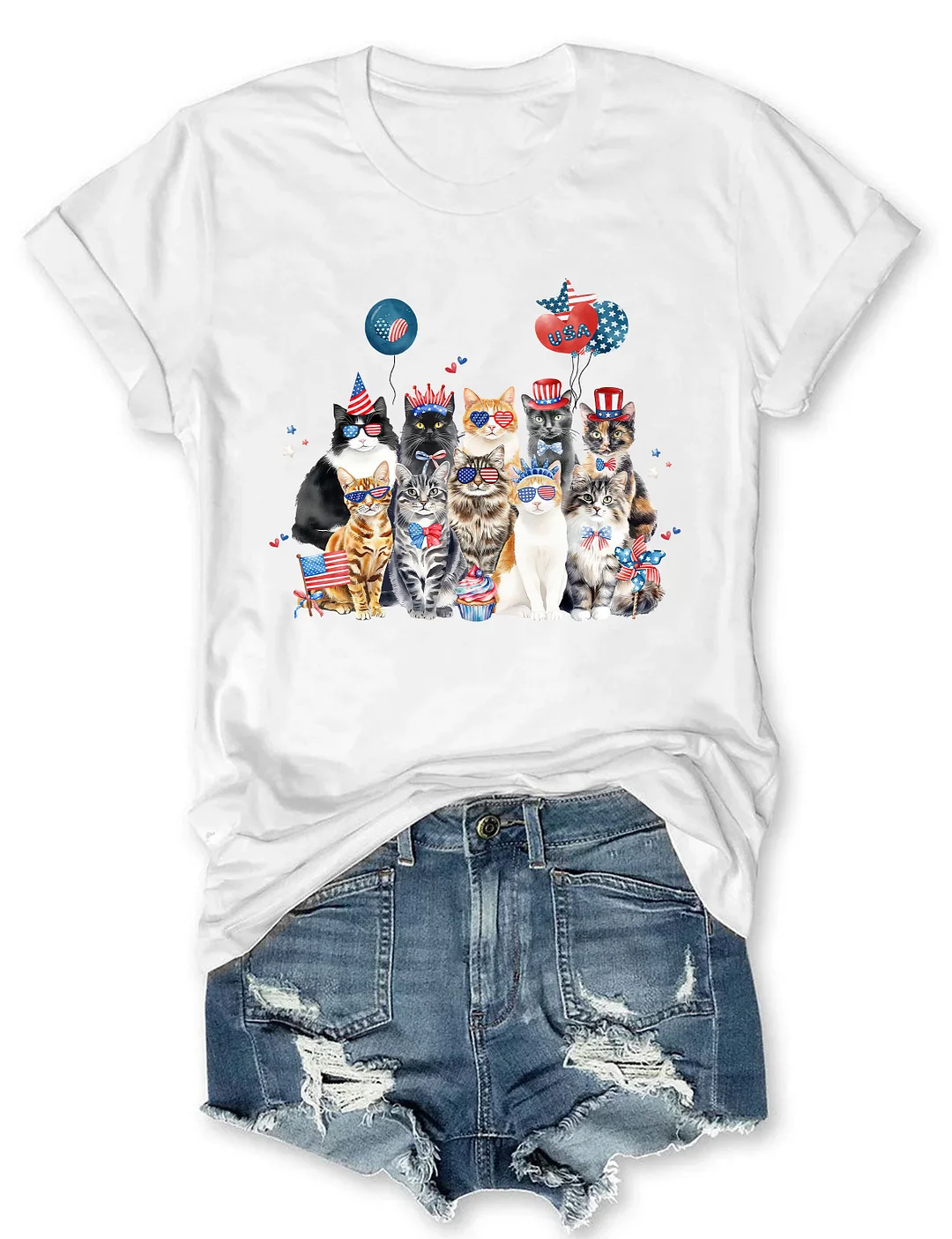 4th Of July Cat T-shirt