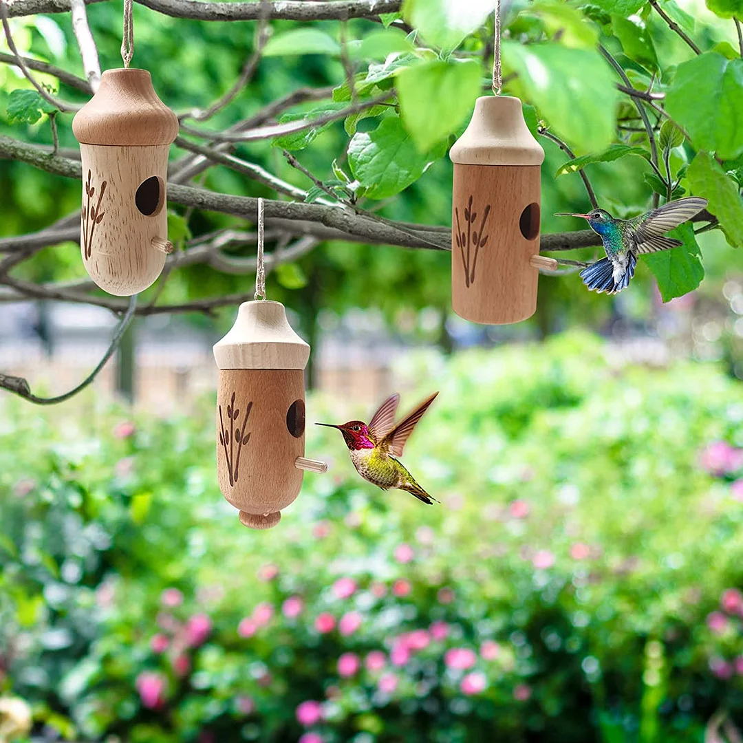 50% OFF Today Only! (4.8/5⭐⭐⭐⭐⭐)💕Wooden Hummingbird House-Gift for Nature Lovers
