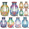 Vase Mandala En Bois-Ornement De Bricolage