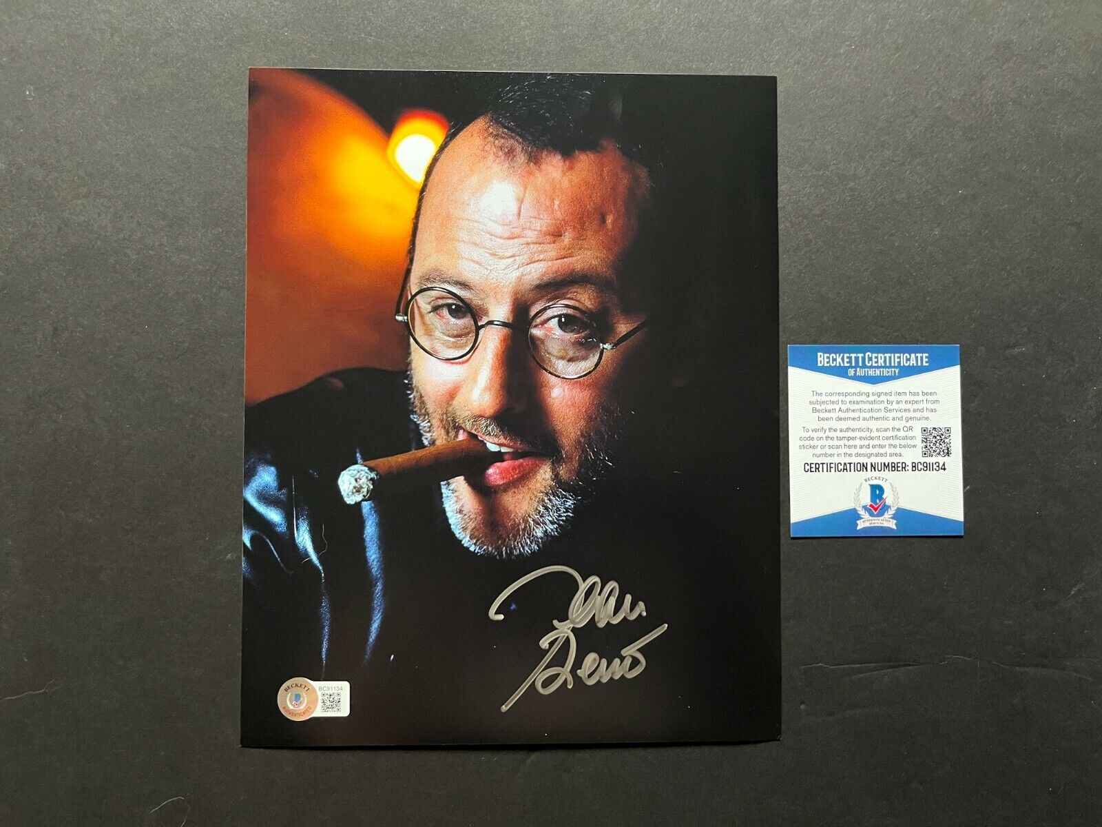 Jean Reno Rare! signed autographed classic 8x10 Photo Poster painting Beckett BAS Coa