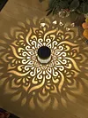 Solar Mandalas Lights Outdoor Waterproof Outdoor Solar Lights for House Back Porch Decor Warm White for Garden Post Patio Backyard Yard Decor