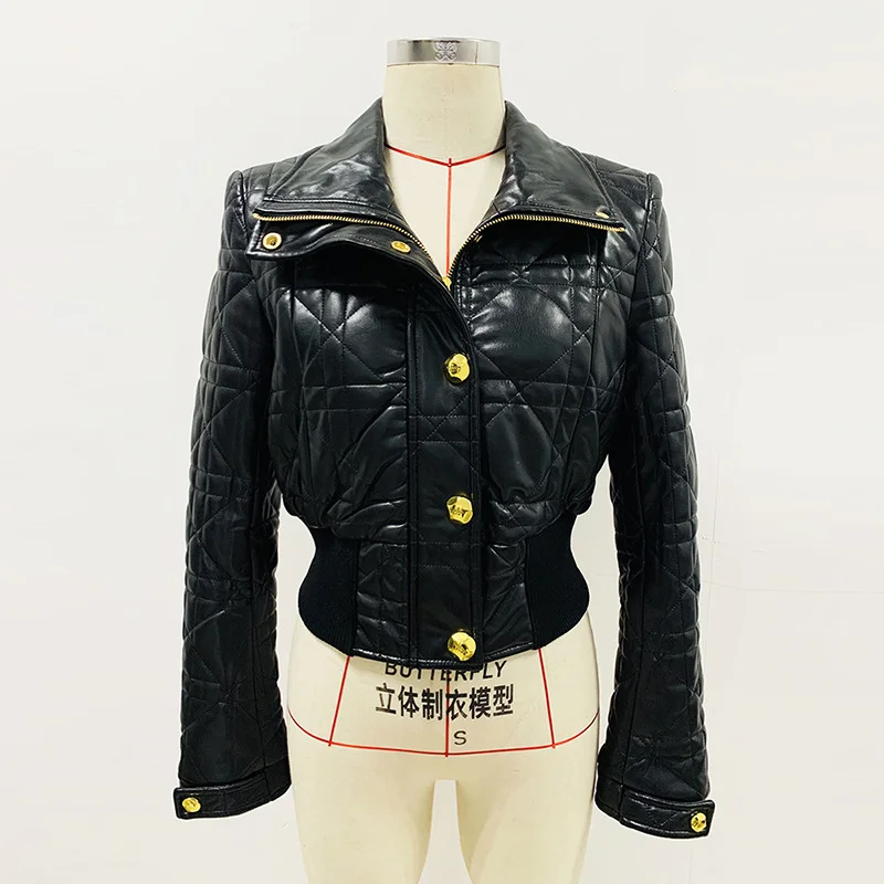 Nigikala Nigikala Offer 2025 New Star Fashion Locomotive Style Collection Waistline Short Leather Jacket Jacket