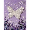 DIY Pearl Painting Lavender Butterfly for Home Decor with Frame(30x40cm)