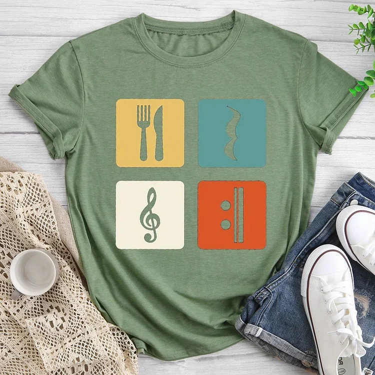 Music Round Neck T-shirt