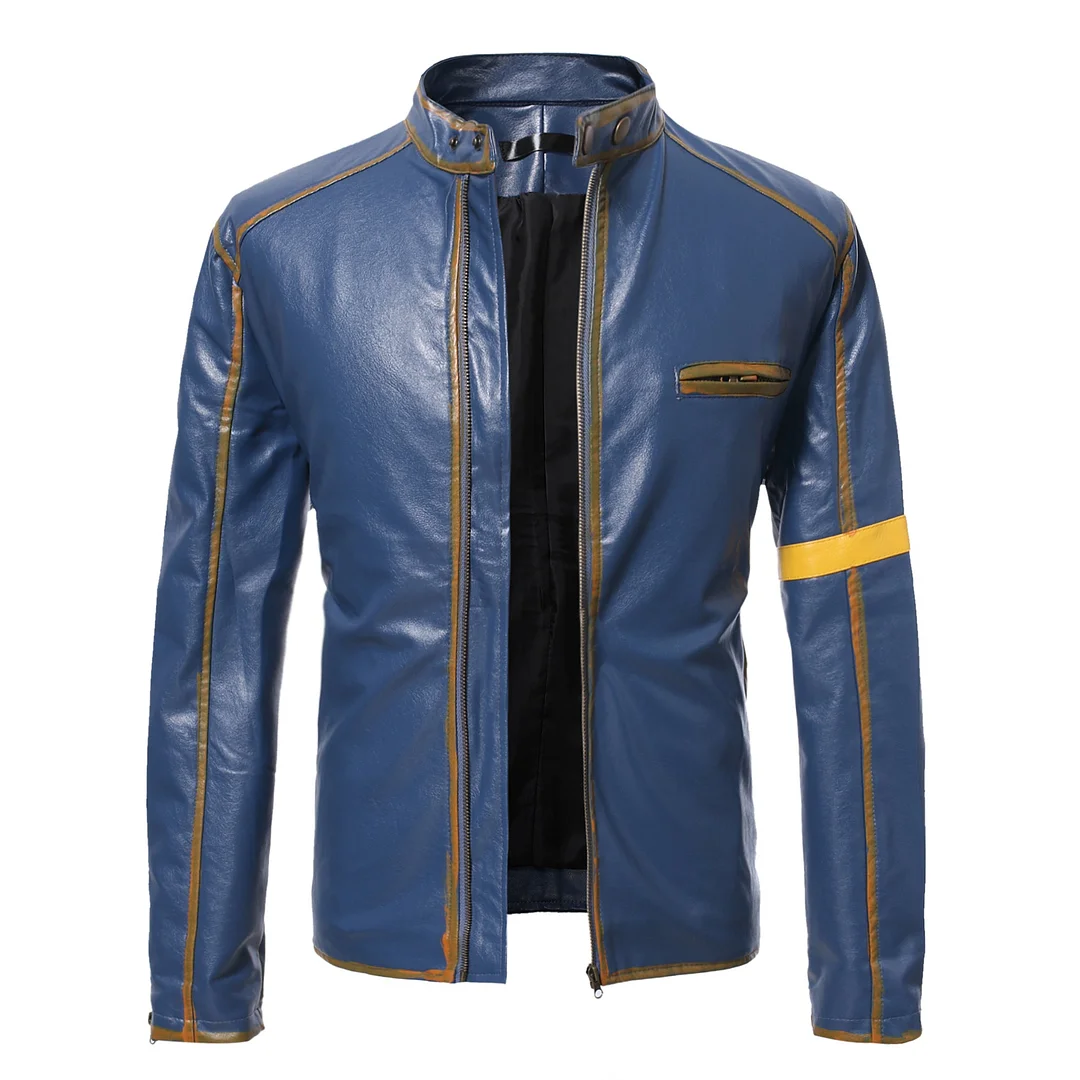 Men's Casual Coat Motorcycle Leather Jacket