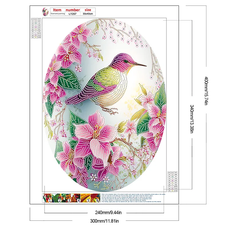 Easter Egg Hummingbird - Partial Special-Shaped 30*40CM