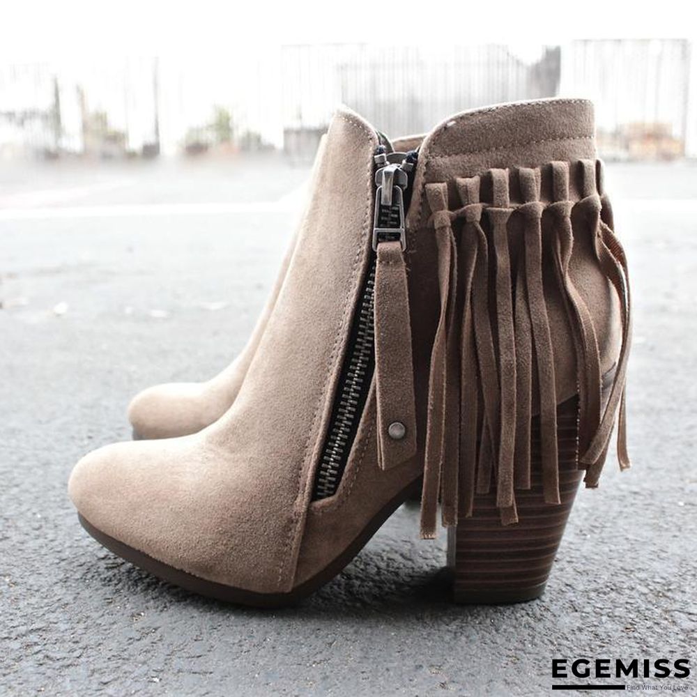 Boho Fringe Ankle Booties Winter boots | EGEMISS