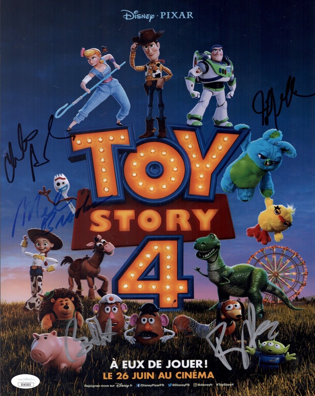 Tony Hale TOY STORY 4 Cast X5 Signed 11x14 Photo Poster painting In Person Autograph JSA COA