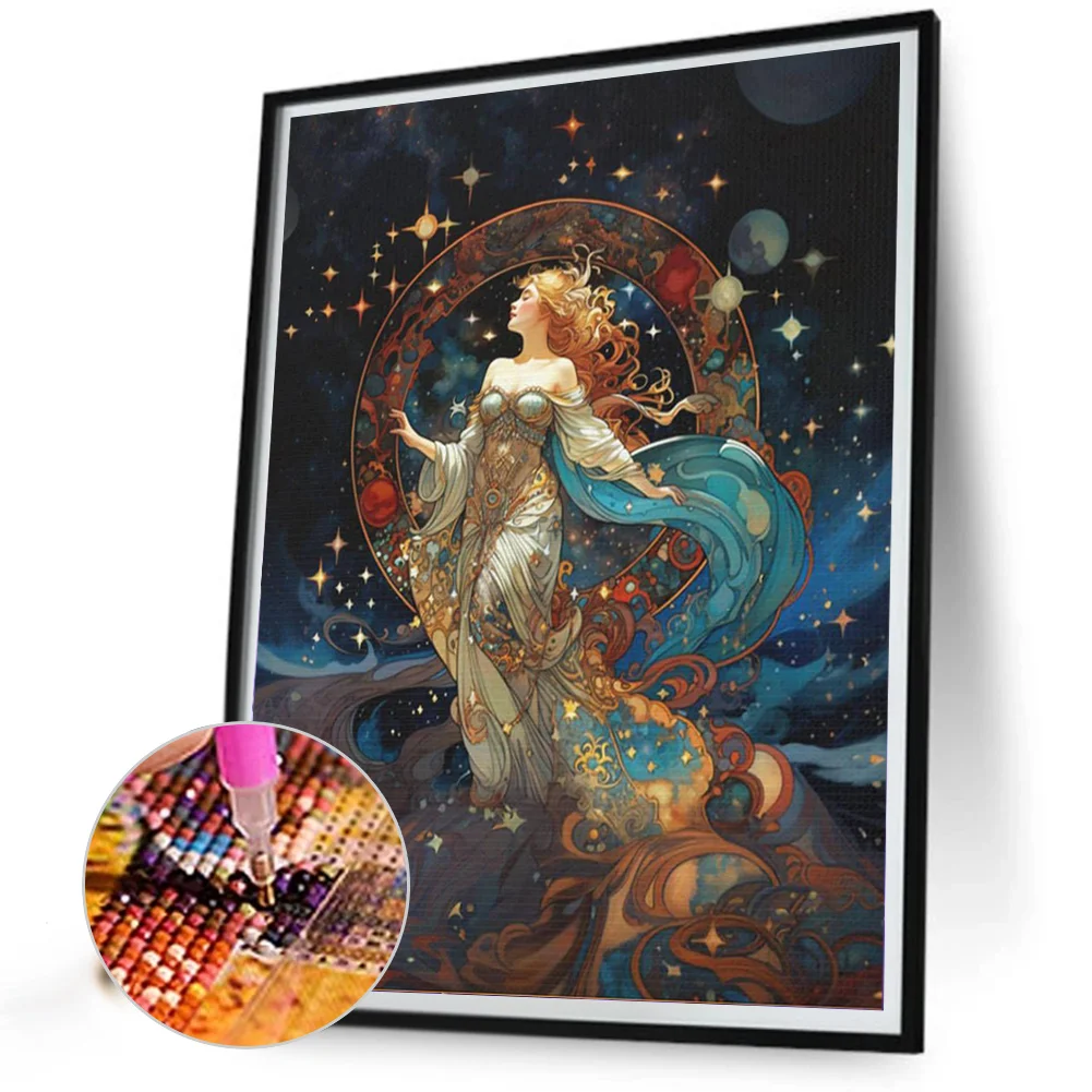 Partial AB Diamond Painting - Full Round Drill - Star Goddess(Canvas|45*55cm)