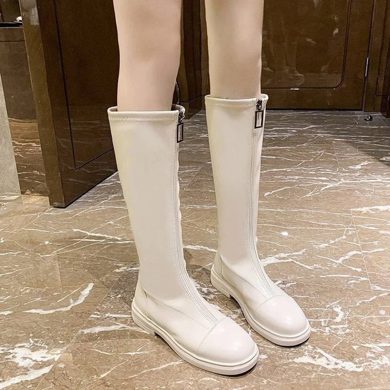 Fashion New Thigh High Boots Women Platform Shoes Thick Soled Female Knee High Boots Autumn Winter Ladies Long Motorcycle Boots
