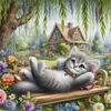 (Multi-Style) Flowers Cats-11CT Stamped Cross Stitch 50*50cm/19.69*19.69in tapestrymarket