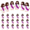 24 Pi&egrave;ces Mini J&eacute;sus Figurine d&eacute;corations de P&acirc;ques