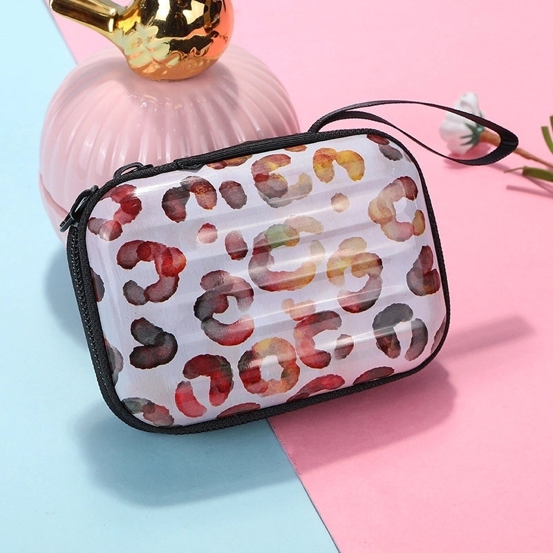 Women’s Leopard Tinplate Paint Finish Zipper Coin Purses