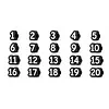 20 Pcs Numbered Pencil Toppers 1-20 Reusable Classroom Pencil Labels for Teachers Pencil Tracking Ma
